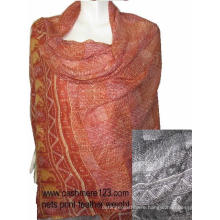 Cashmere Silk Net Print Shawl(IMG-0088)